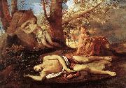 Poussin, E-cho and Narcissus